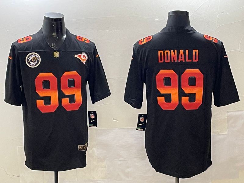 Men Los Angeles Rams #99 Donald Black Fashion 2025 Nike Limited NFL Jersey style 2->new england patriots->NFL Jersey